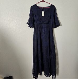 Elegant Navy Midi Dress